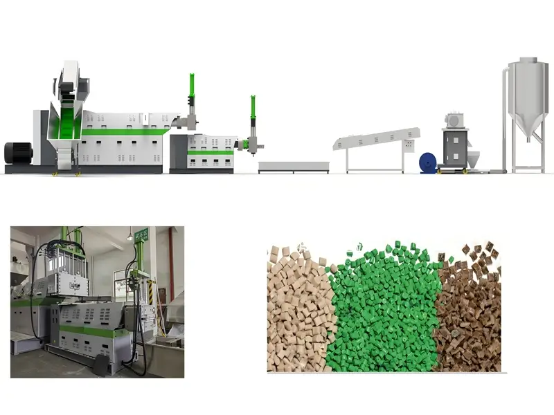 فلم ری سائیکلنگ کے لیے پلاسٹک پیلیٹائزنگ مشین